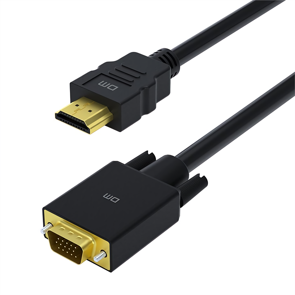 DM CHB033 HDMI-compatible to VGA Cable 1080P Digital Video Adapter Data Cable Gold Plated Connector