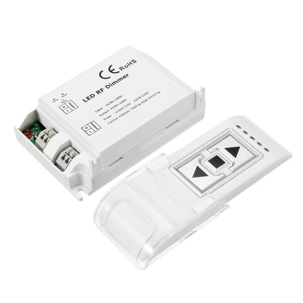 High Voltage 1 Channel Trailing Edge Dimming LED RF Dimmer Controller With 3 Key Remote AC90-240V