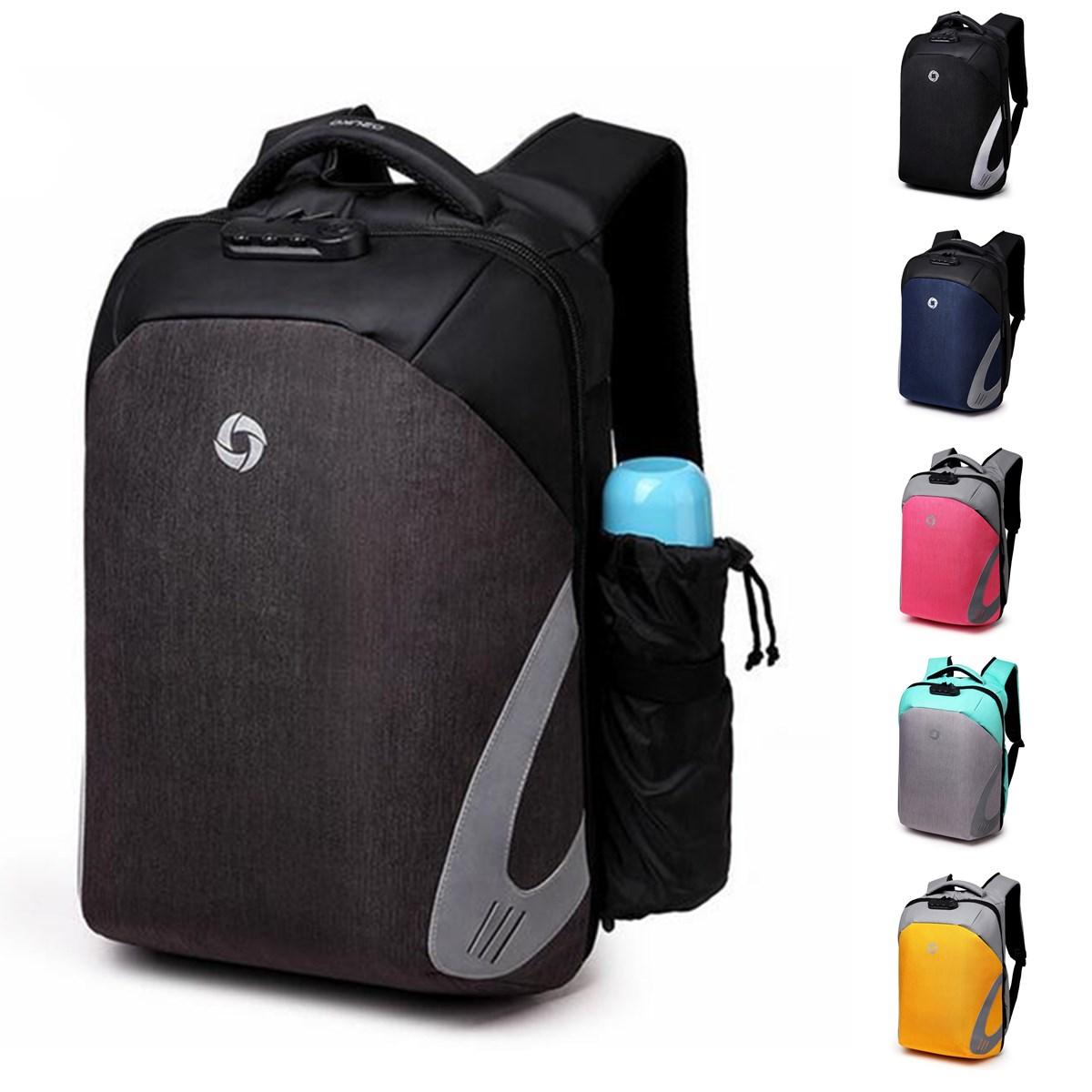 Męski plecak na laptopa z zabezpieczeniem przeciw kradzieży Wodoodporny plecak do przechowywania z portem USB do ładowania na zewnątrz