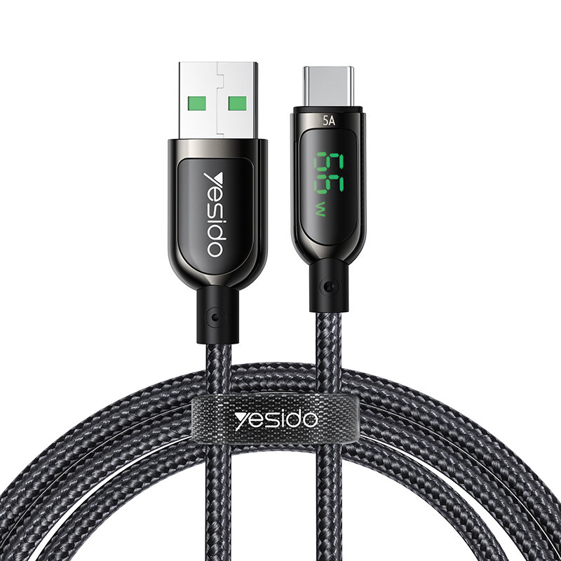 

YESIDO CA85 66W USB To USB-C Digital Display Cable Fast Charging Data Transmission Cord Line 1.2m long For DOOGEE S88 Pr