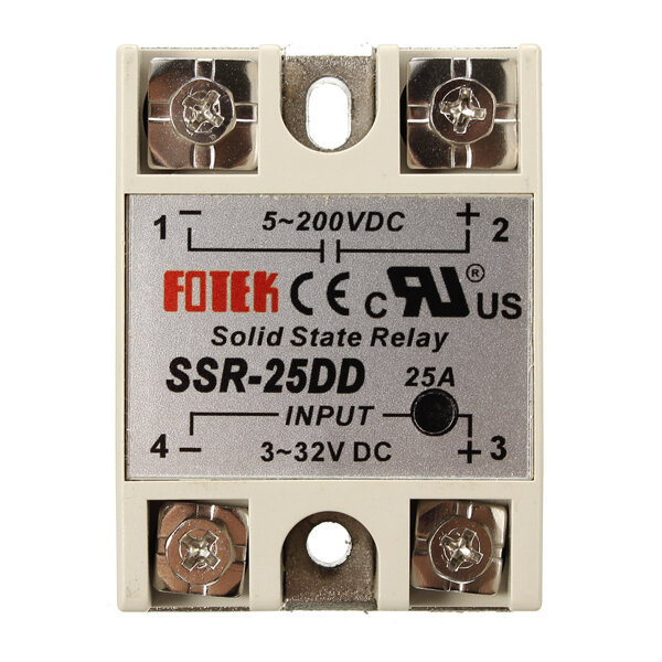 Solid state relay SSR-25DD 25A AC control DC relais 3-32VDC to 5-60VDC SSRU_S5