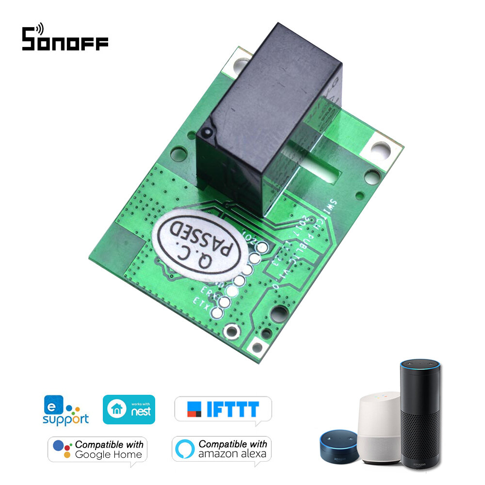 

SONOFF® RE5V1C Relay Module 5V WiFi DIY Switch Dry Contact Output Inching/Selflock Working Modes APP/Voice/LAN Control f