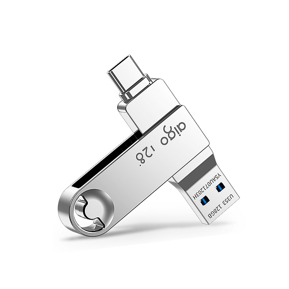 

Aigo U353 USB3.2 Flash Диск USB-A и Type-C с двойным интерфейсом 32GB 64GB 128 ГБ Высокоскоростной флэш-накопитель Порта