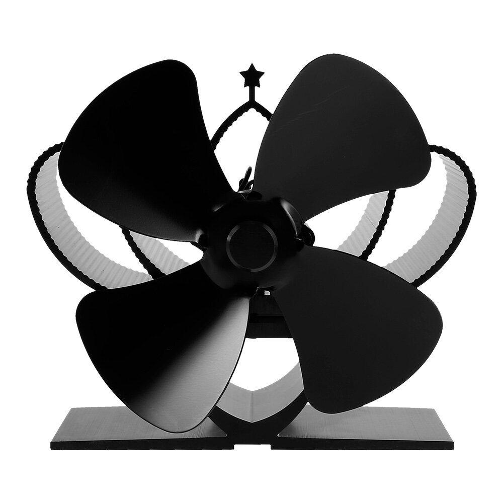 

Loskii YL-201 4 Blades Fireplace Fan Stove Fan Heated Fan Heat Powered Eco Fan