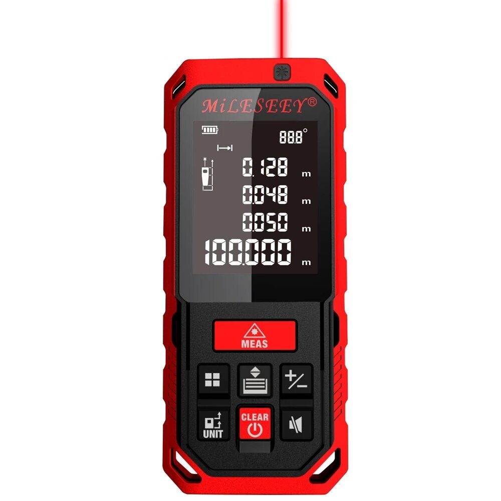 

Mileseey S2 50M 70M 100M 120M Rechargeable Red Laser Rangefinder New Laser Distance Meter Laser Measure Angle Tools Dias