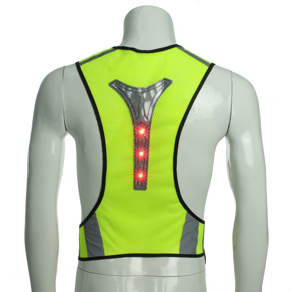 BIKIGHT Elastic LED Cycling Vest Adjustable Visibility Reflective Vest Night Sports Reflective Belt For Safety Riding Ad