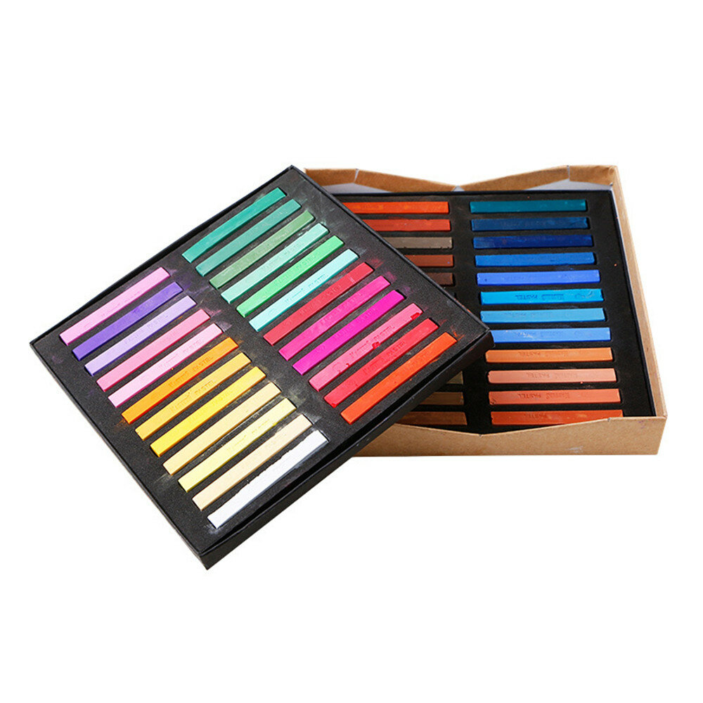 Marie's F2012 Color Chalk Painting Crayon Soft Dry Pastel Dye Hair 12/24/36/48 Colors/Set Art Drawing Set Office School