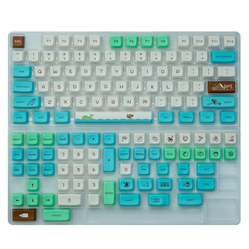 

Набор колпачков для ключей с изображением животных и леса, 135 клавиш, профиль XDA, сублимация PBT, совместимость с клав