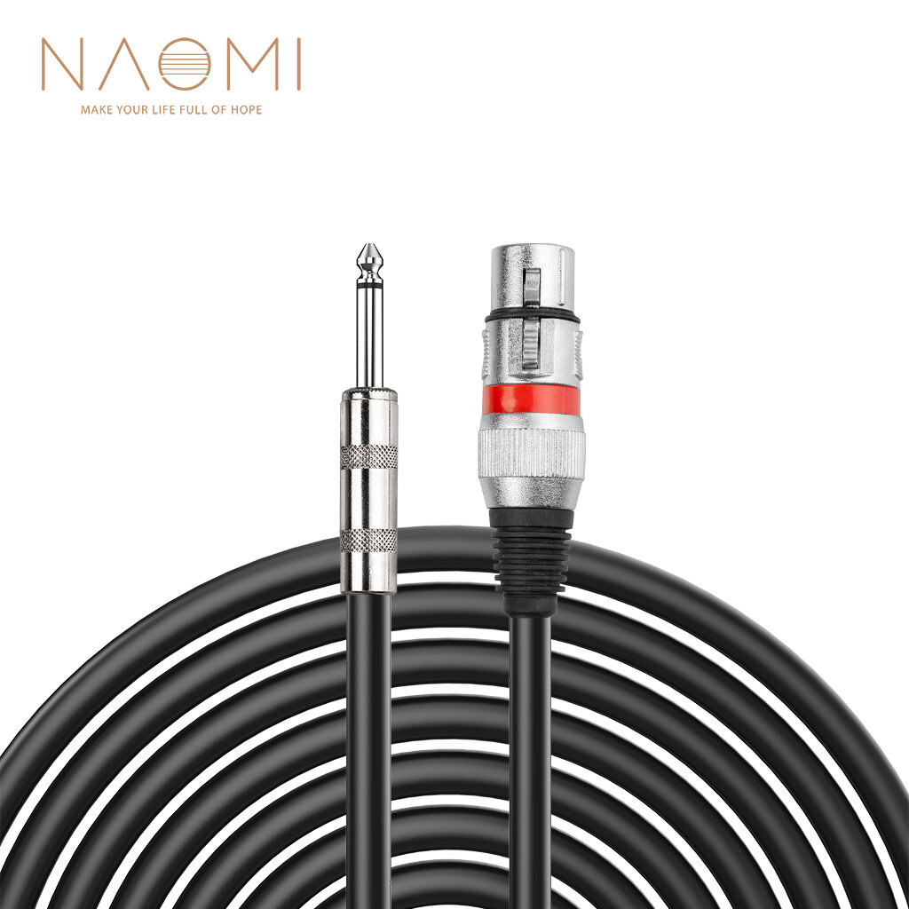 

NAOMI 6.35mm Jack to XLR Cable Male To Female Audio Cable 3M/10FT Cable Length For Microphones Amplifier