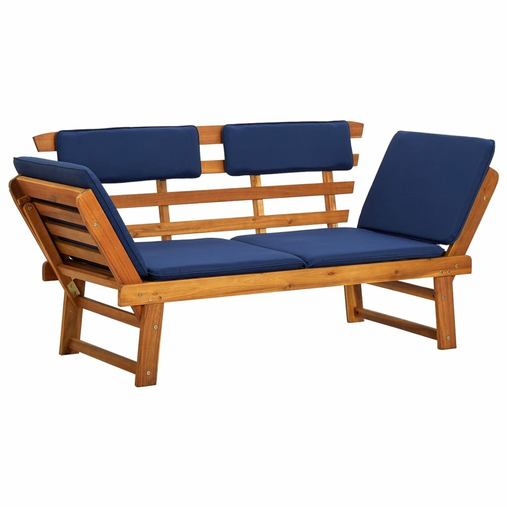 Garden Bench with Cushions 2-in-1 75