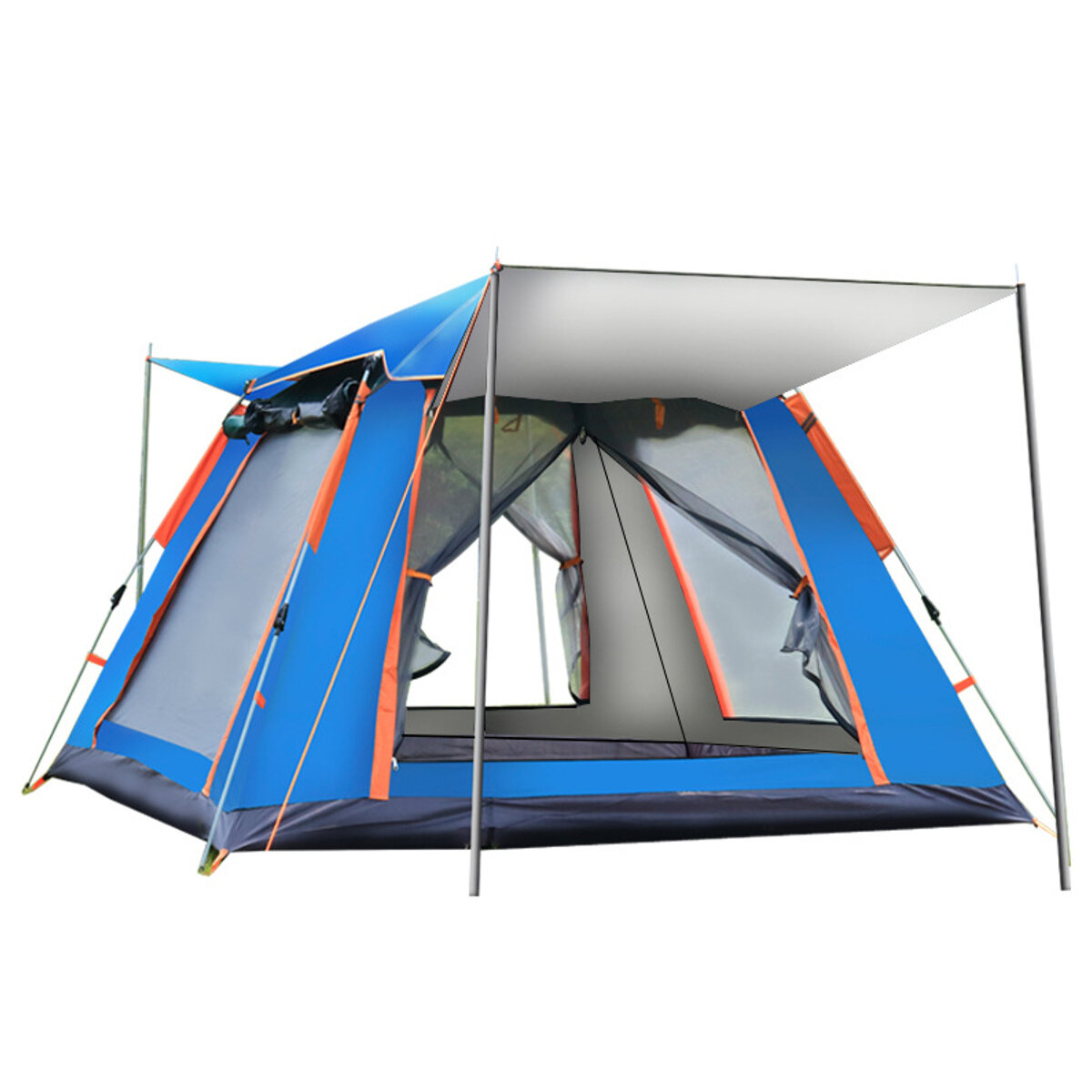 6-7 أشخاص خيمة أوتوماتيكية بالكامل في الهواء الطلق التخييم الأسرة نزهة السفر غير نافذ للمطر Windproof خيمة