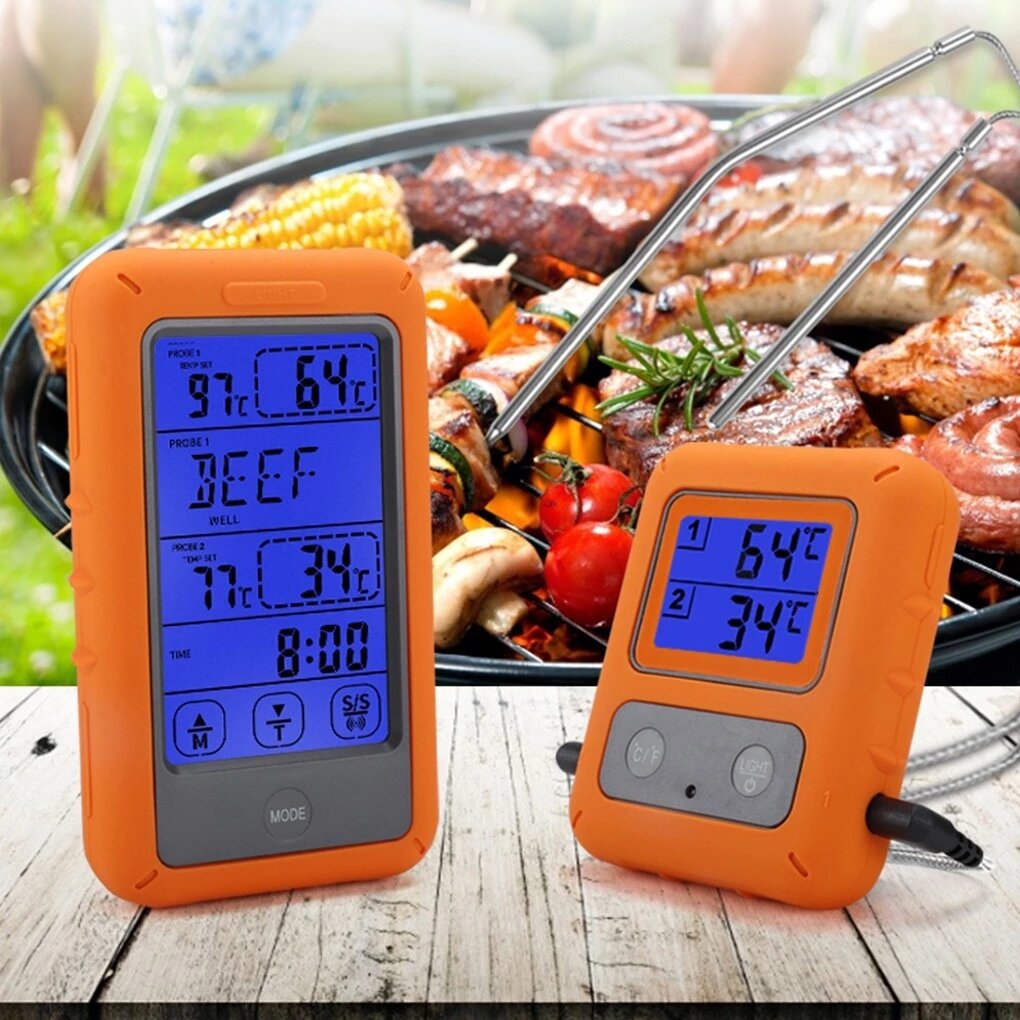 TS-TP20 Draadloze Digitale Vlees Thermometer Temperatuur Touch Screen Grill Oven Keuken Thermometer 