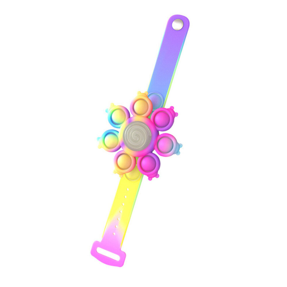 Multicolor lichtgevende roterende armband Bubble siliconen decompressie fidget speelgoed voor kinder