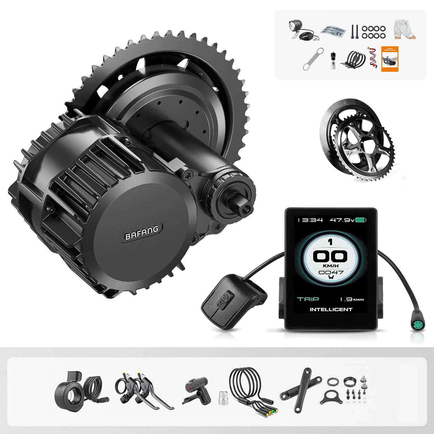 [EU DIRECT] BAFANG BBSHD 52V 1000W Mid-Motor Conversion Kit Electric Bike Kits with P860C Display Screen 40T/46T/46T-2 C