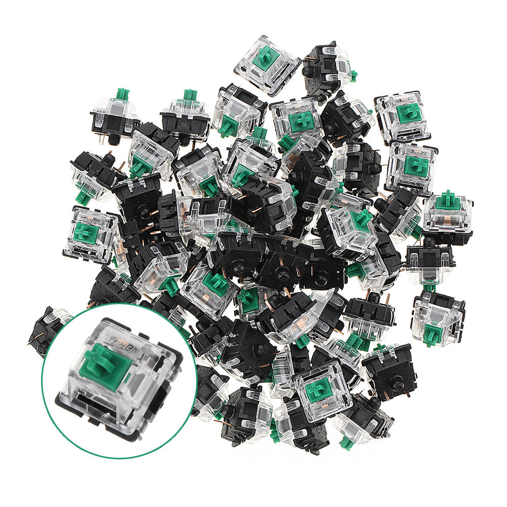 

70PCS Pack 3Pin Gateron Clicky Green Switch Keyboard Switch for Mechanical Gaming Keyboard