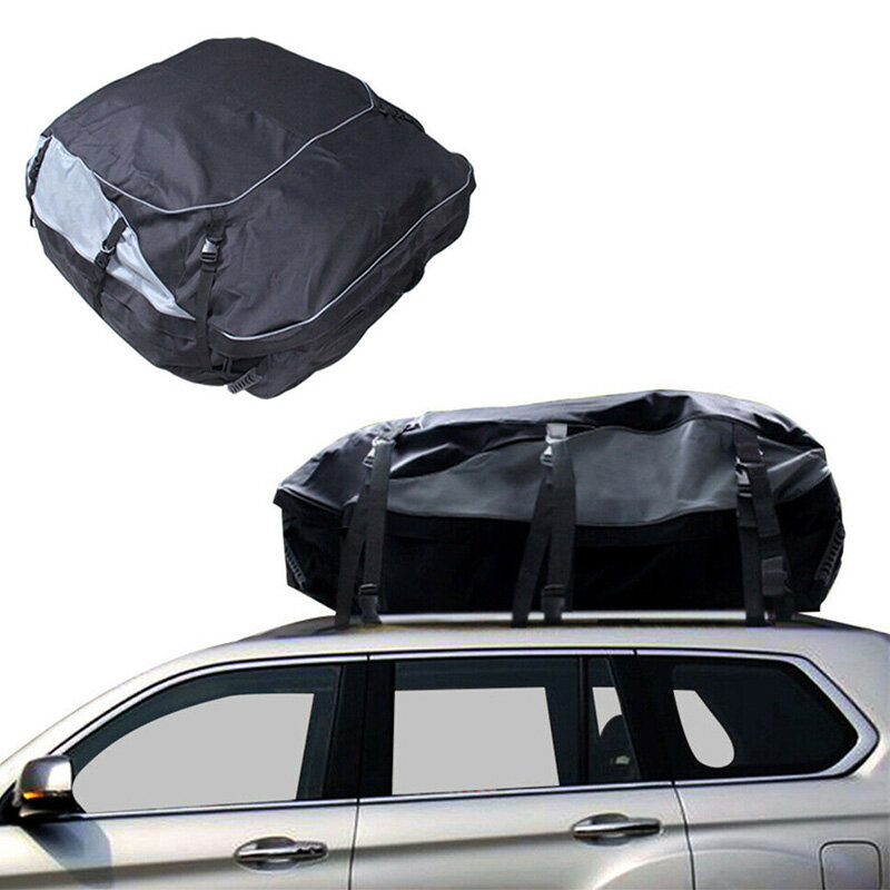 160x110x45CM Αδιάβροχη τσάντα οροφής αυτοκινήτου Top Rack Bag Cargo Carrier 600D Oxford Cloth Baggage Storage Travel SUV Van for Cars