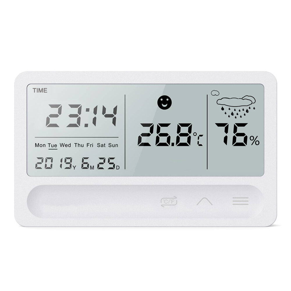 Multifunctionele oplaadbare thermometer Hygrometer Automatische elektronische temperatuur-vochtighei
