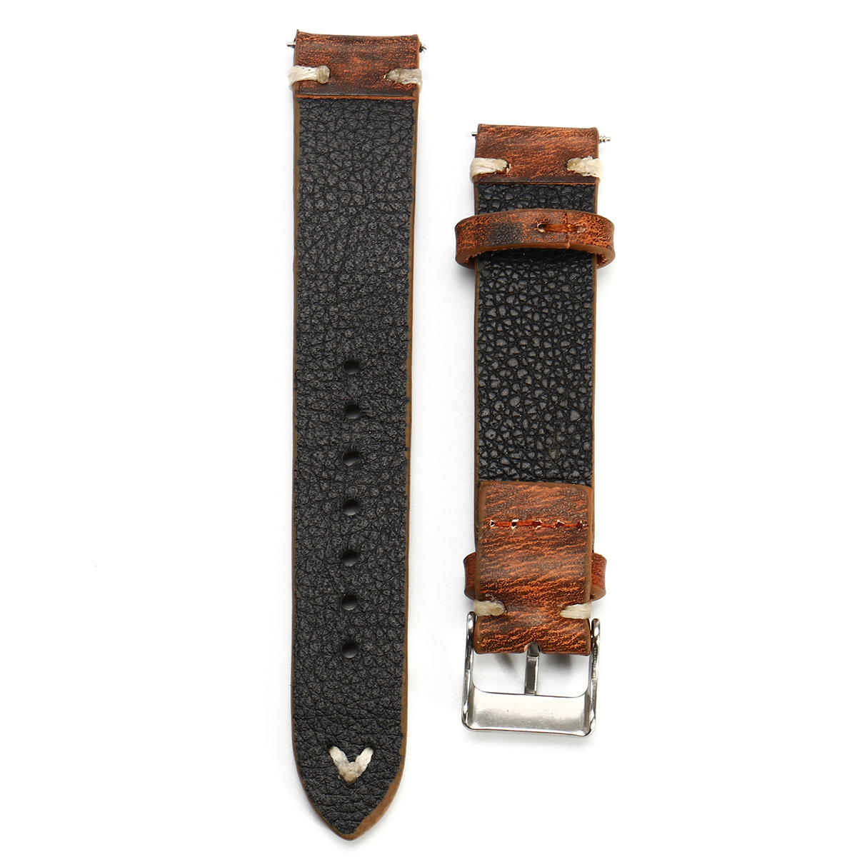 straps vintage style distressed leather wome/men watch band strap with ...