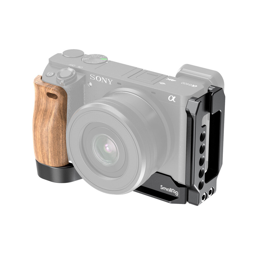 

SmallRig 2331 L-Bracket Plate With Wooden Handle for Sony A6400/A6300/A6100 Arca-Swiss Standard L Plate Mounting Plate