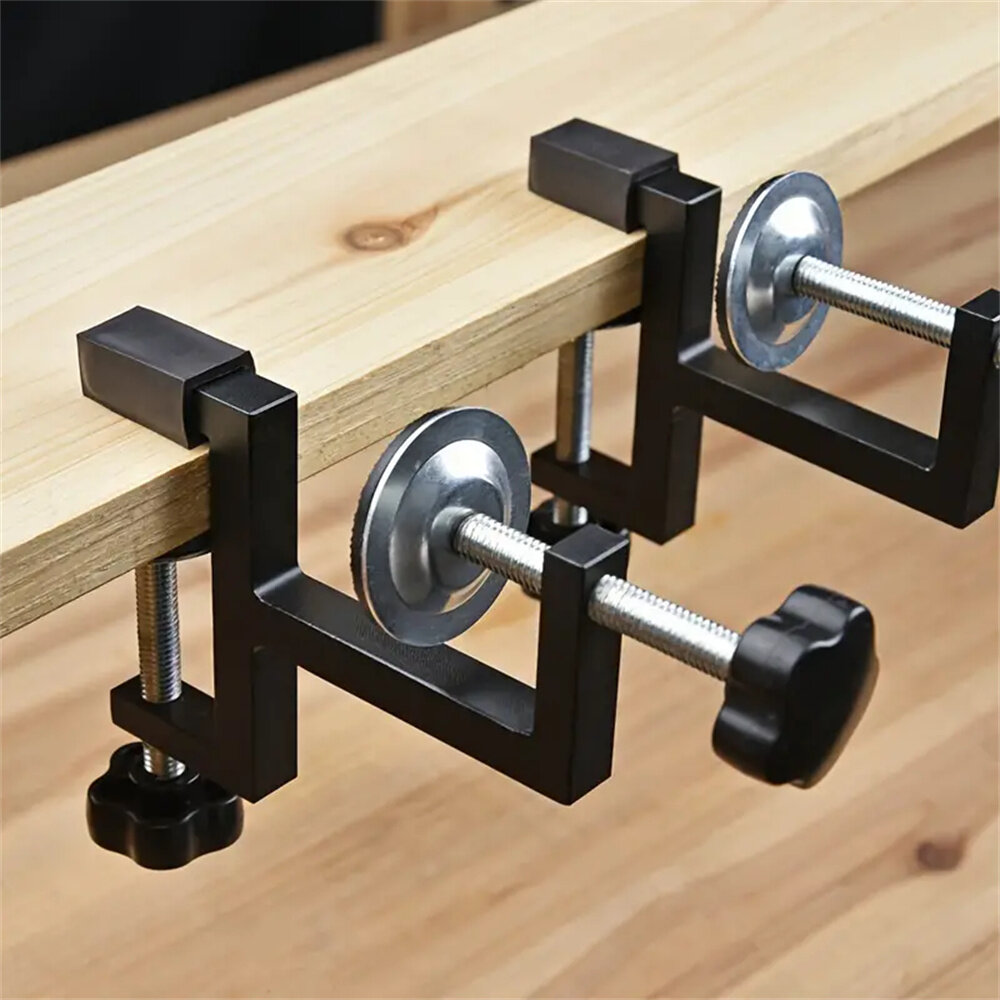 

2PCS Aluminum Alloy Woodworking Double Clamps G Clips for Wood Plastic Cutting Drilling & Fixing