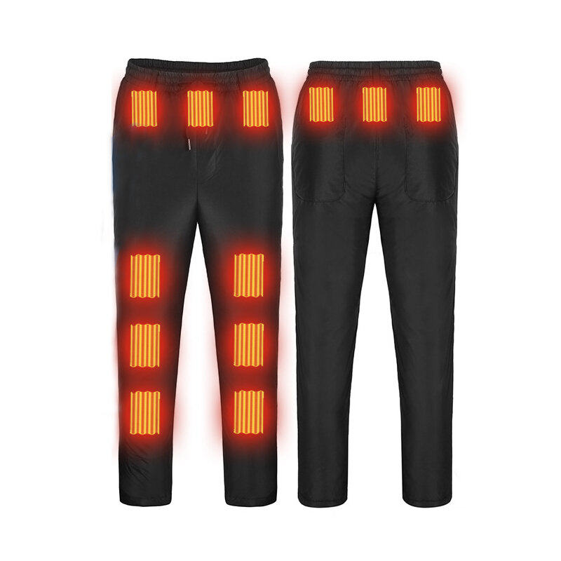 Pantalones térmicos eléctricos para hombres MIDIAN para invierno con 12 zonas de calefacción, cálidos y cómodos, con calefacción en las rodillas, la espalda y el vientre