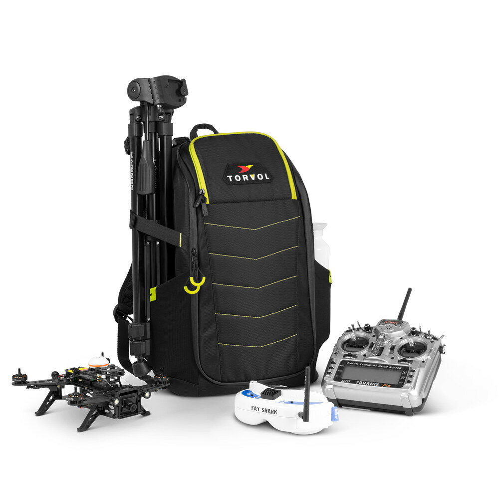 Torvol QUAD Pitstop-rugzak met slimme rits Backbag-ondersteuning Carry 2 Quadcopter-bril Zender voor