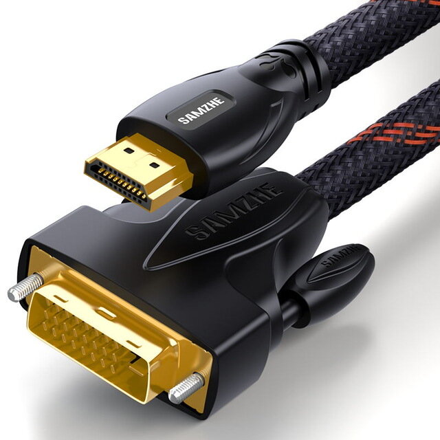 

SAMZHE DVI to HDMI Bi-Directional HDMI to DVI 1080P HDMI Cable Video Cable for Computer Projector TV Screen Xbox Laptop