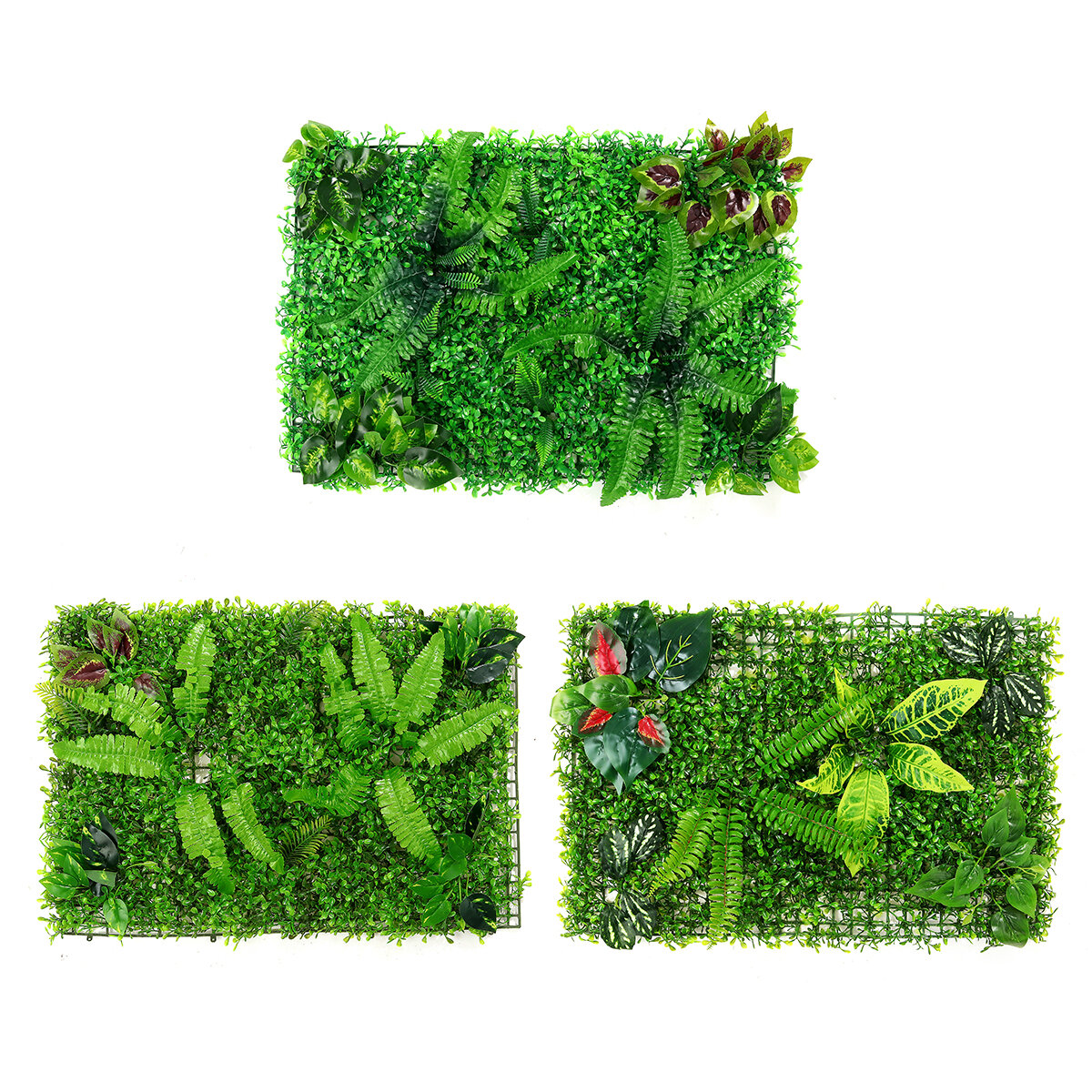 Artificial Greenery Hedges Wall Panels Plastic Faux Shrubs Fence Mat Greenery Wall Backdrop Decor Ga