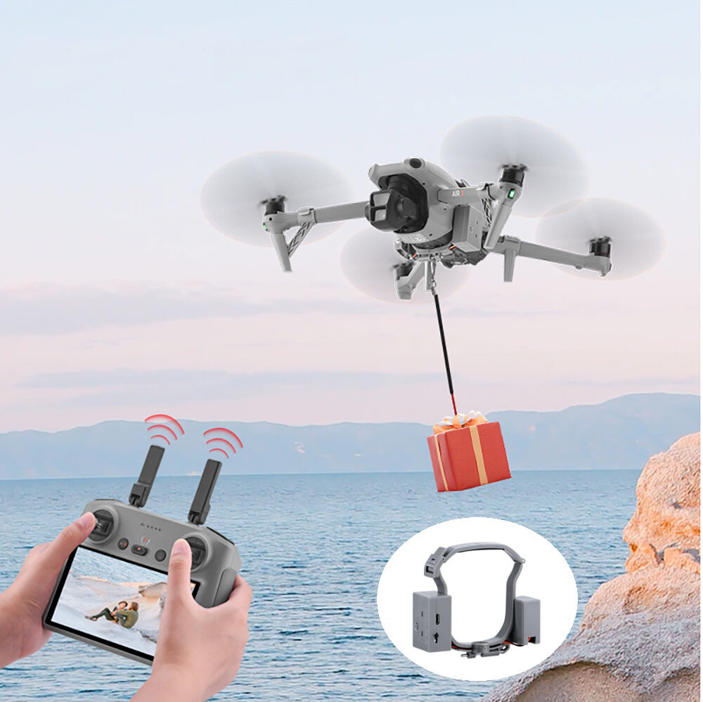 

BRDRC Airdrop Air Dropping System Remote Thrower Transport Gift Sea Fishing Delivery Device for DJI AIR 3 RC Drone