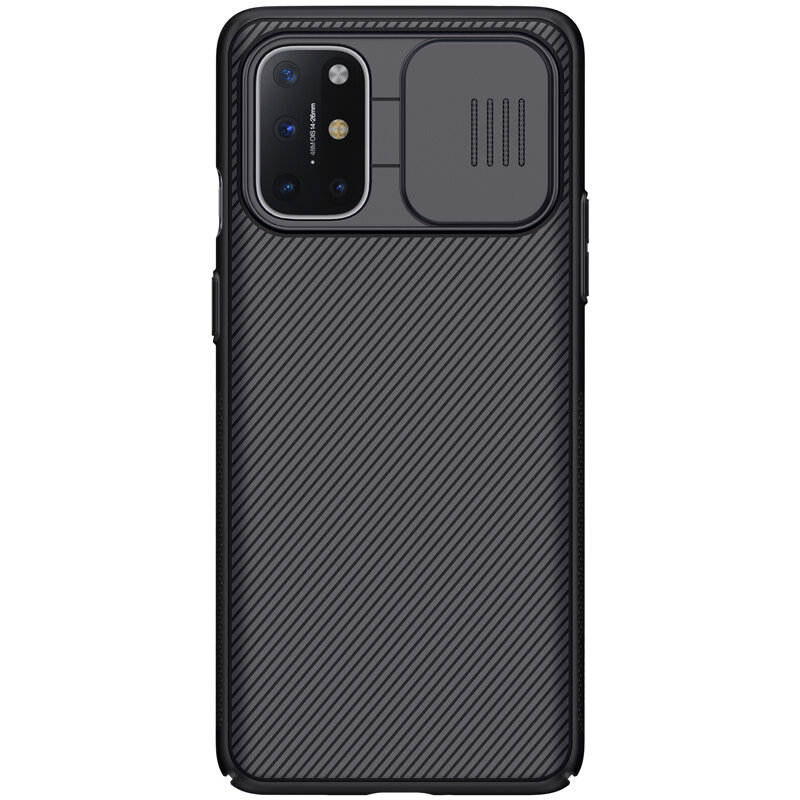 NILLKIN for OnePlus 8T Case Bumper with Slide Lens Cover Shockproof Anti-Scratch TPU + PC Protective Case