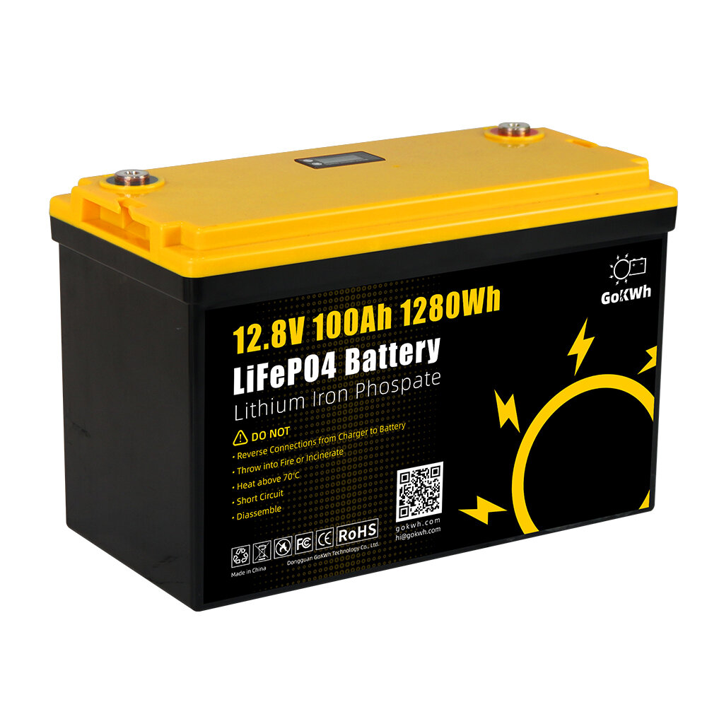Gokwh 12.8V 100AH LiFePO Lithium Battery 1280Wh z EU za $239.99 / ~953zł