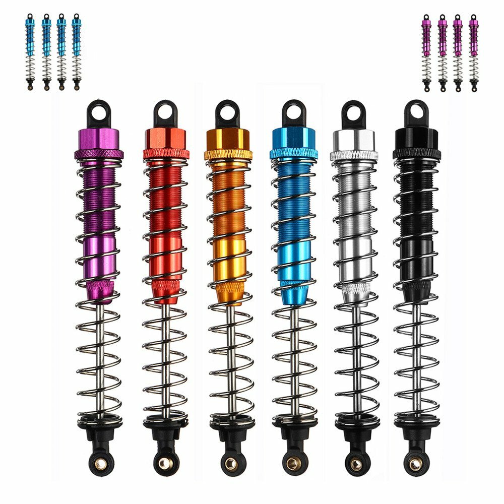 4PC 180007 130MM Aluminum Alloy Front Rear Shock Absorber For HSP 1:10...