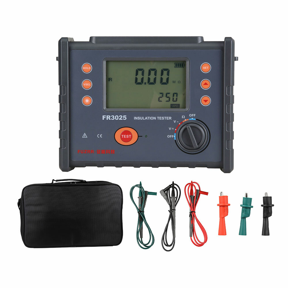 FR3025 Insulation Resistance Meter Megohmmeter 2500V 200G Insulation Resistance Test Voltage Tester