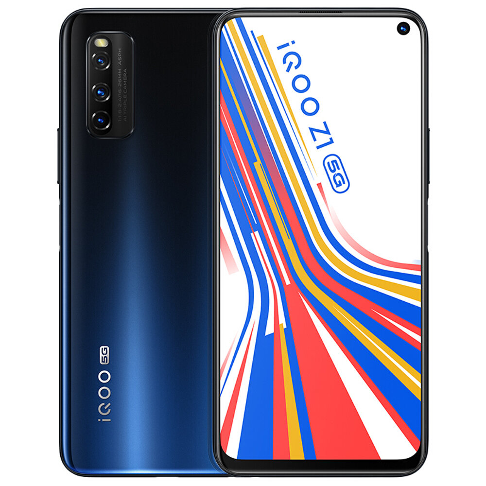 vivo iQOO Z1 5G CN Version 6.57 inch FHD+ 144Hz Refresh Rate NFC Android 10 4500mAh 48MP AI Triple Rear Camera 8GB 256GB Dimensity 1000+ Smartphone Mobile Phones from Phones & Telecommunications on banggood.com