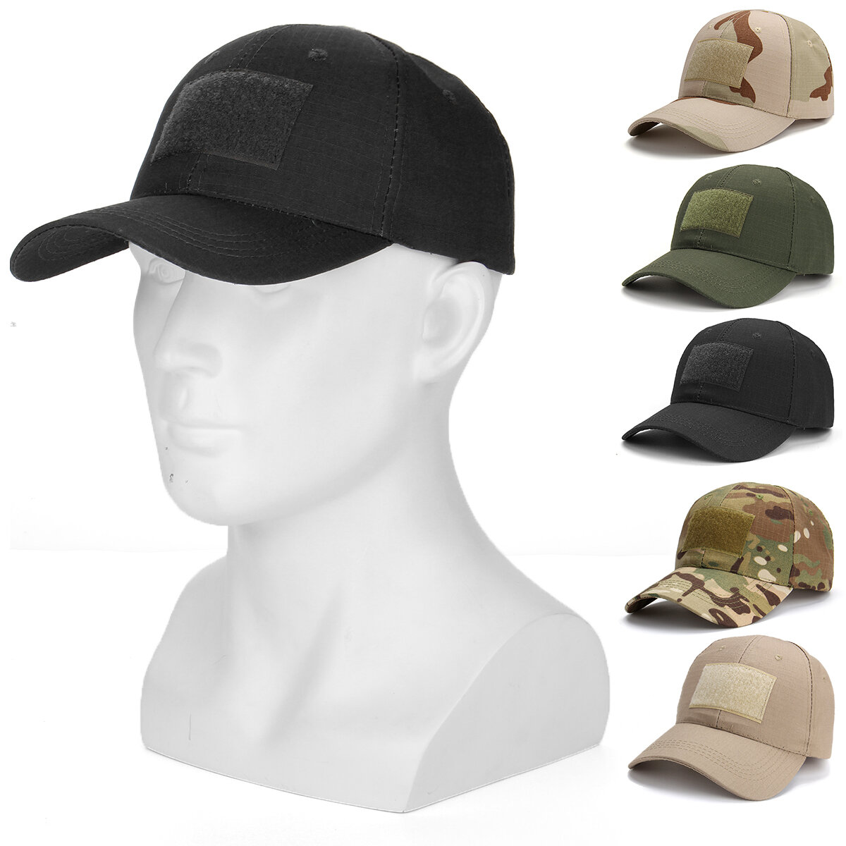 Unisex Camouflage Cap Baseball Cap Nastavitelný Army Military Operator Klobouky Muži Ženy Dospělý Velikost