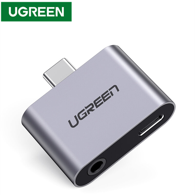 

UGREEN 2-in-1 Audio Converter Type C to 3.5mm AUX Headphone Jack Adapter For OnePlus 7T Pro OnePlus Nord 8Pro Huawei P30