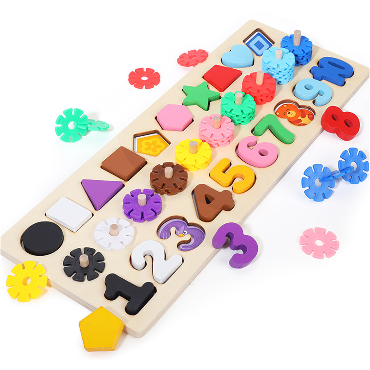 Math Speelgoed Houten Speelgoed Ringen Montessori Math Speelgoed Kinderen Vroeg Leren Speelgoed Telb