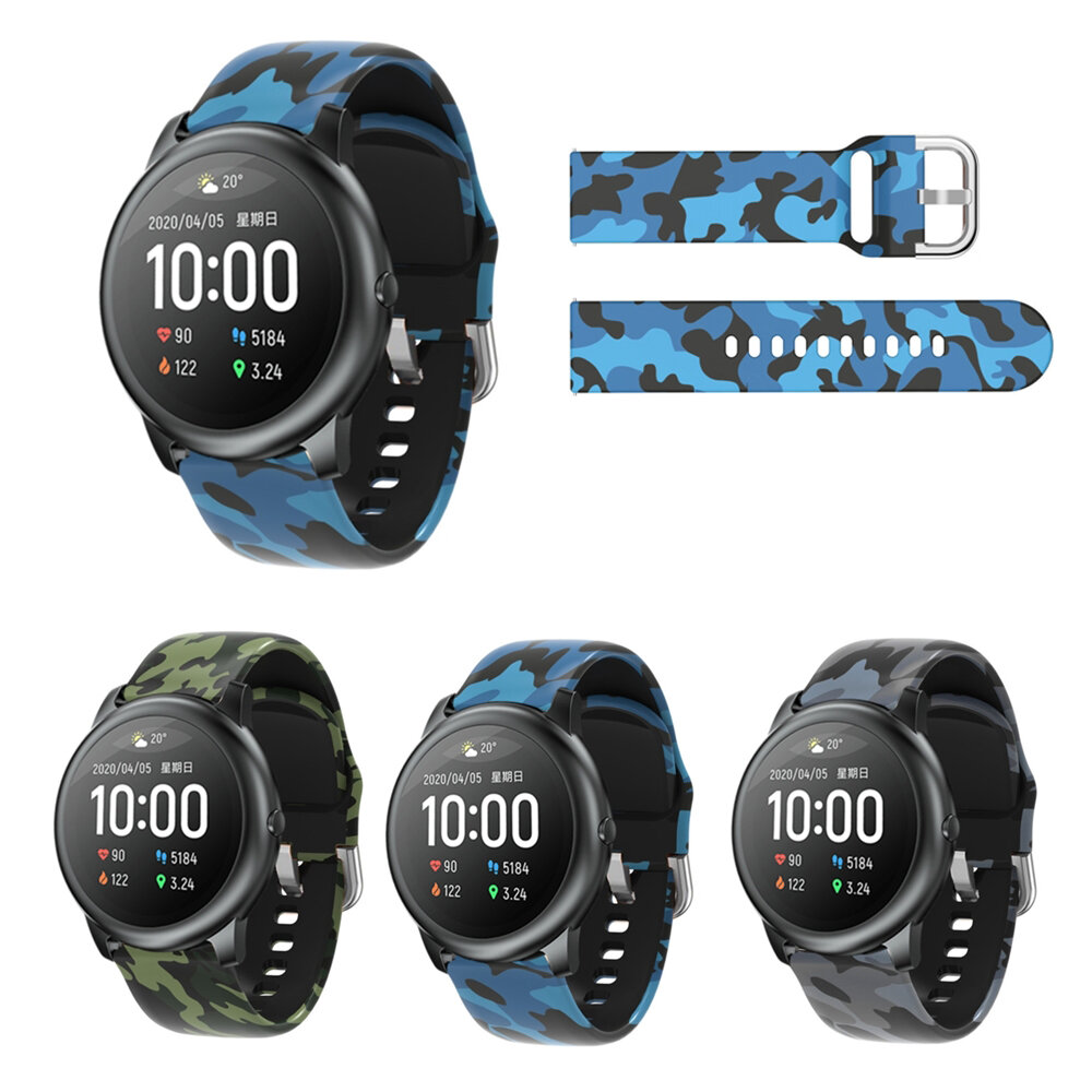 Bakeey Camouflage geprinte siliconen horlogeband voor Haylou LS05 Solar Smart Watch