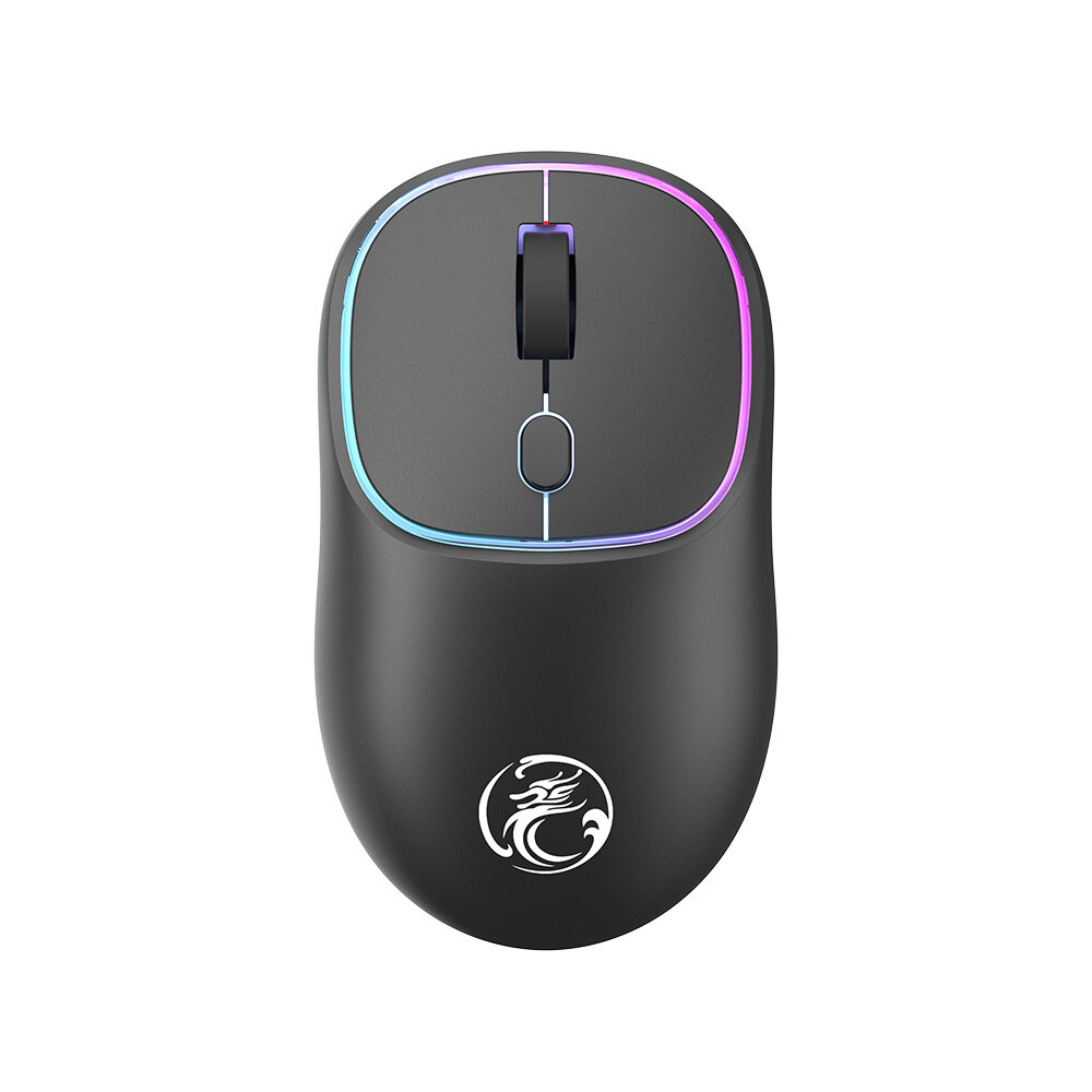 IMICE W-618 2.4G Wireless Mouse 4 Silent Buttons Adjustable 800-1600DPI Colorful LED Backlight Recha
