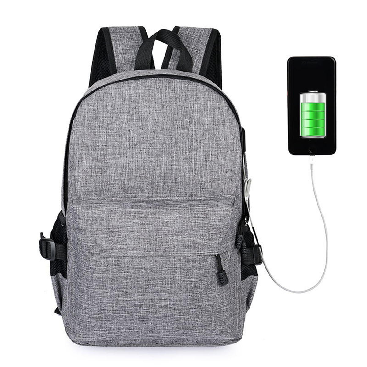 15L Outdoor USB Zaino antifurto Zaino per laptop Borsa School Shoulder Borsa campeggio Travel  
