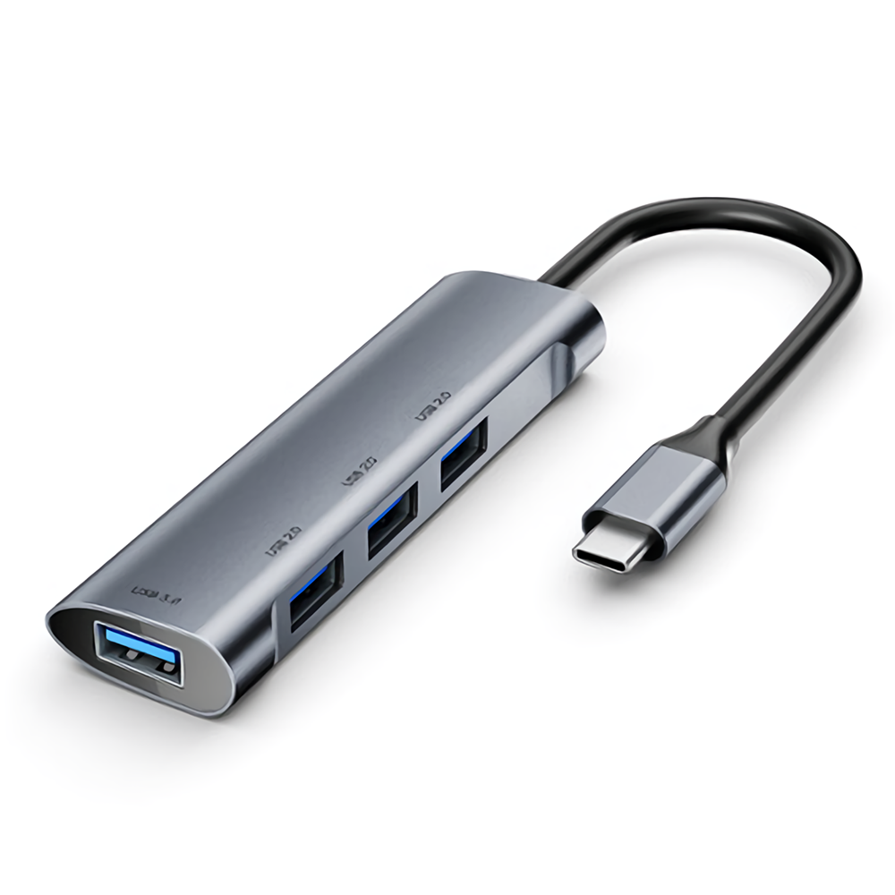4-poorts Type-c naar USB3.0 USB2.0 Hub 4 in 1 USB-C Splitter Extender 5 Gbps Converter voor Mobiele 