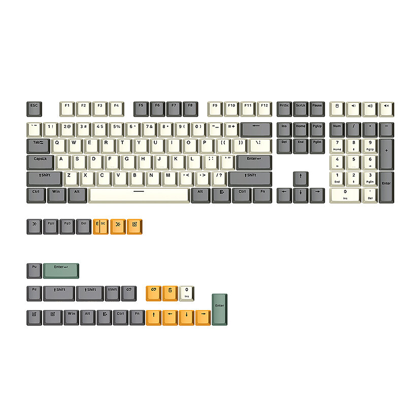 

SKYLOONG 137PCS Mechanical Keyboard Keycaps Set Two Color PBT OEM Backlit Key Cap For DIY Custom 61/87/104/108 Key Cherr