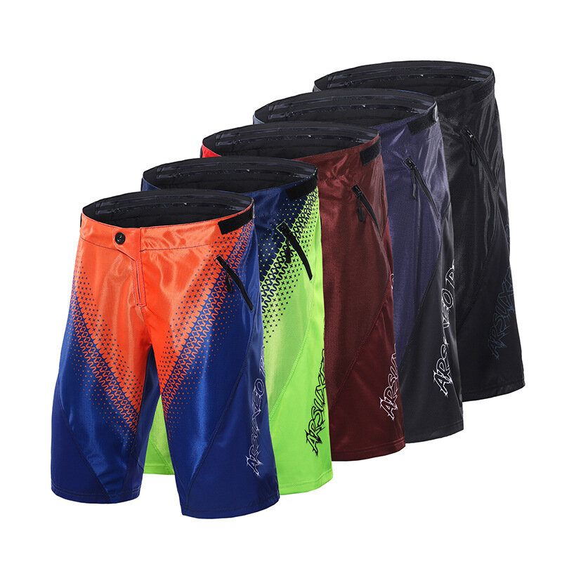 ARSUXEO Men's Cycling Shorts Loose Fit Bike Shorts Outdoor Sports Bicycle Short Pants MTB Mountain Shorts Water Resistant