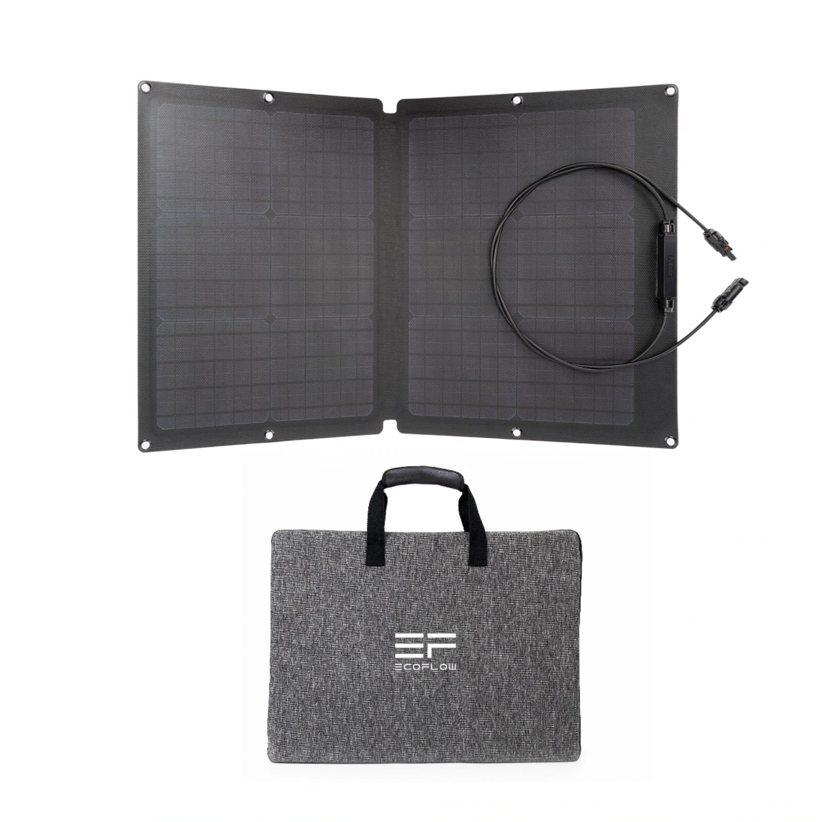 [US Direct] EcoFlow 60 W Solarmodul 21,6 V 3,5 A Tragbar Faltbar IP67 Wasserdichtes Solarmodul 53,7 x 81,5 x 2,4 cm (21 x 32,1 x 1,0 Zoll)