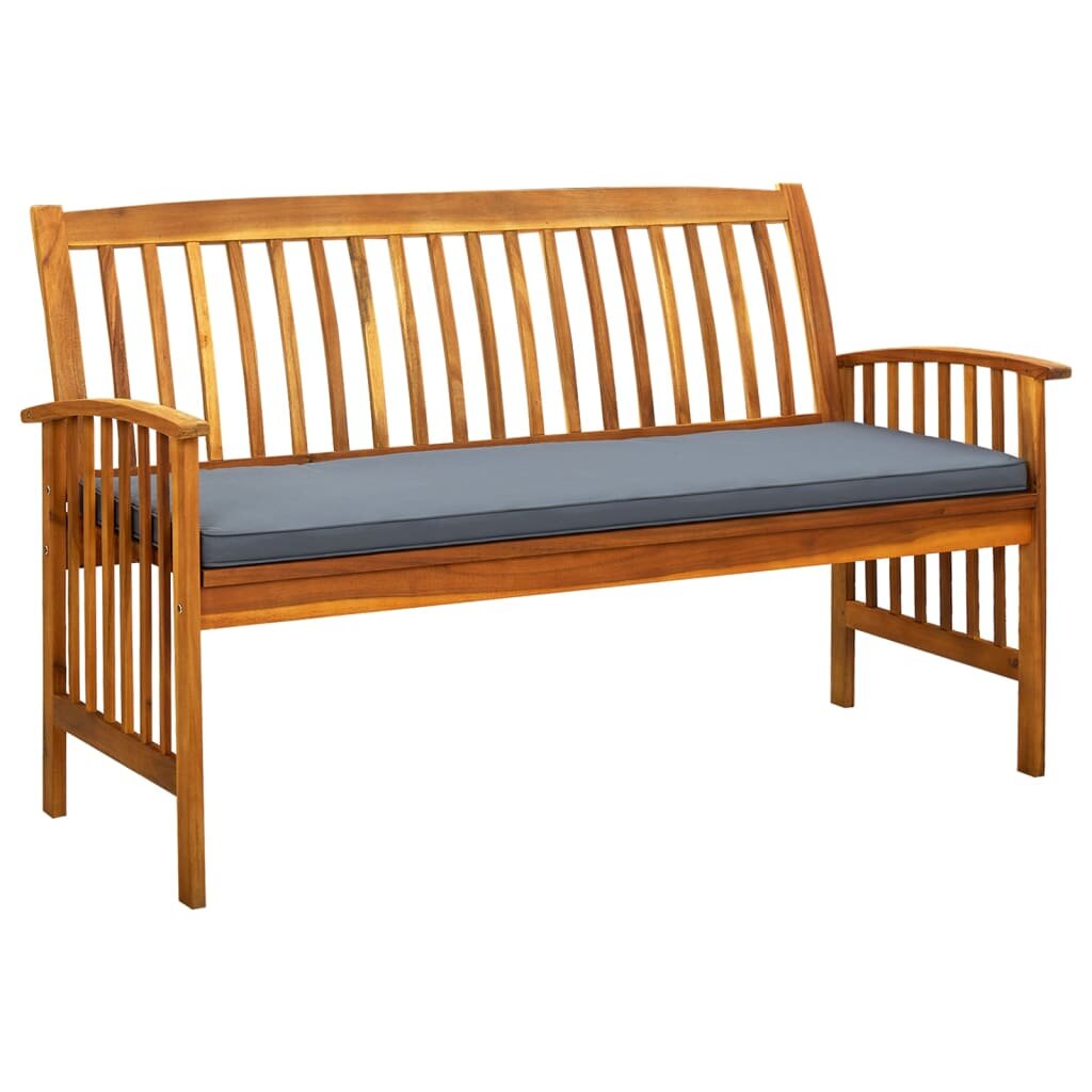 

Garden Bench with Cushion 57.9" Solid Acacia Wood