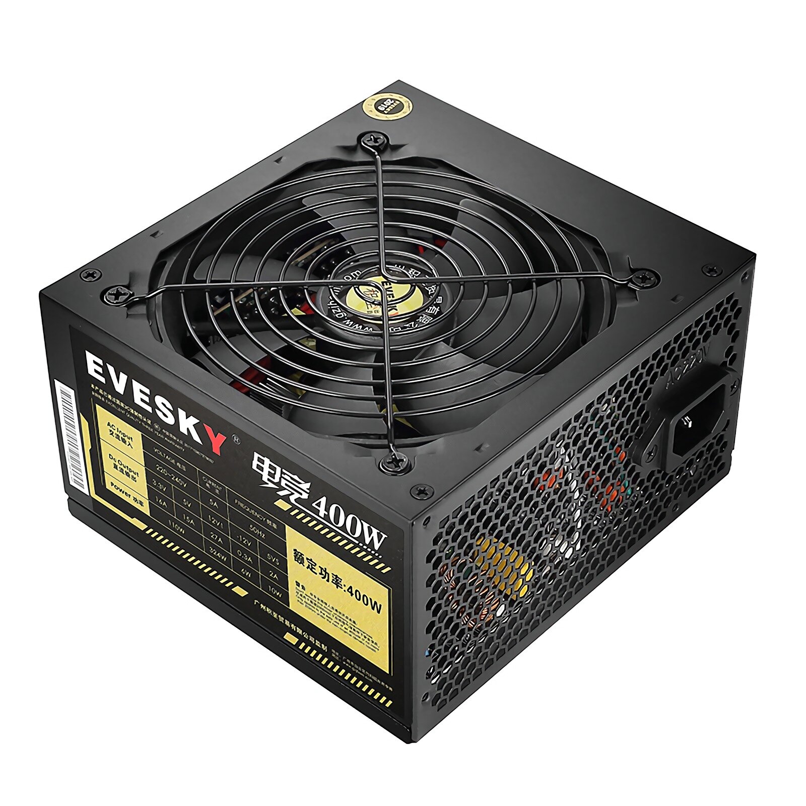 

EVESKY 400W Gaming Power Supply 12CM Fan Computer Host Power Supply Rated 400W For Video Card