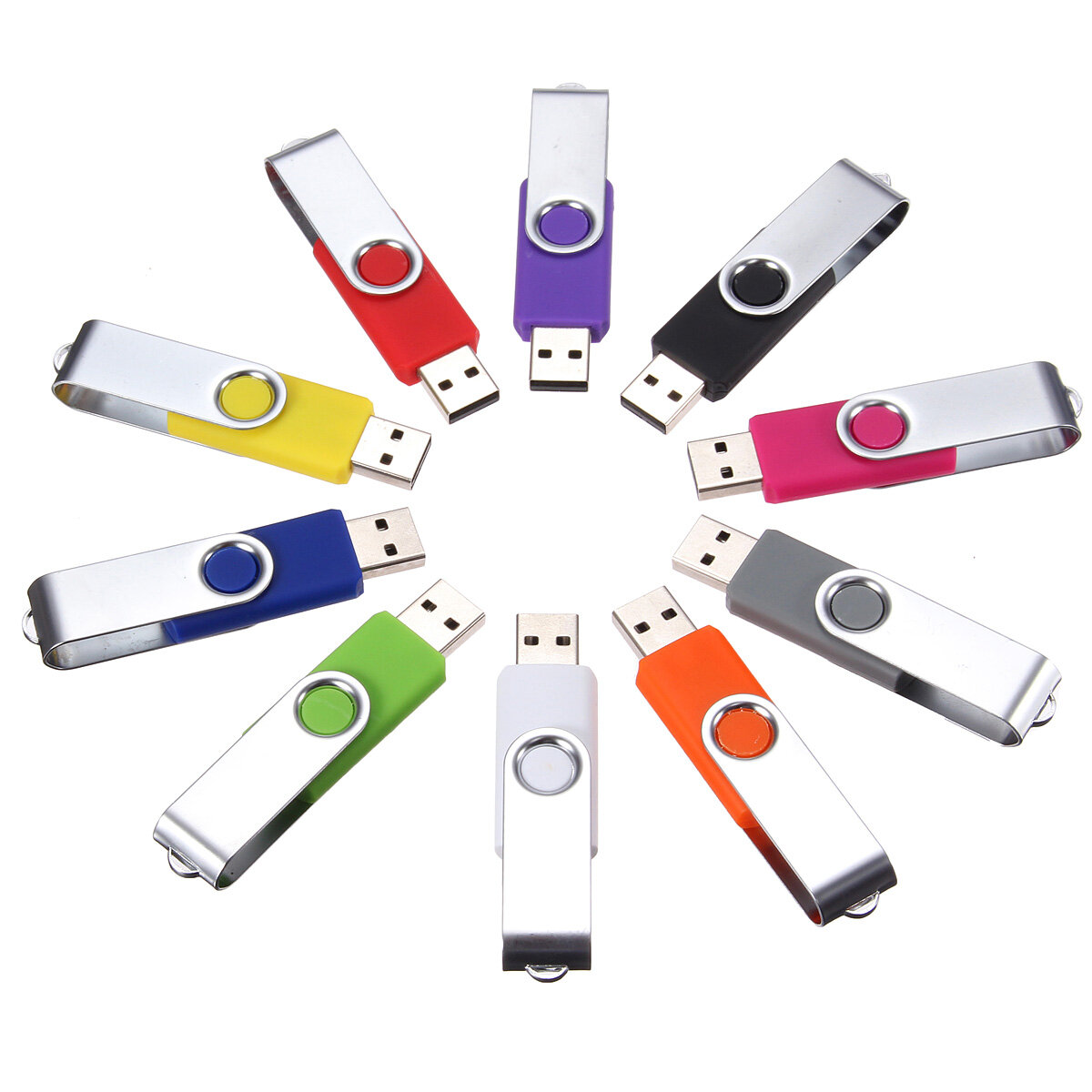 

32GB USB2.0 Flash Drive Colorful USB Memory Disk Plastic 360° Rotation Thumb Drive Pendrive
