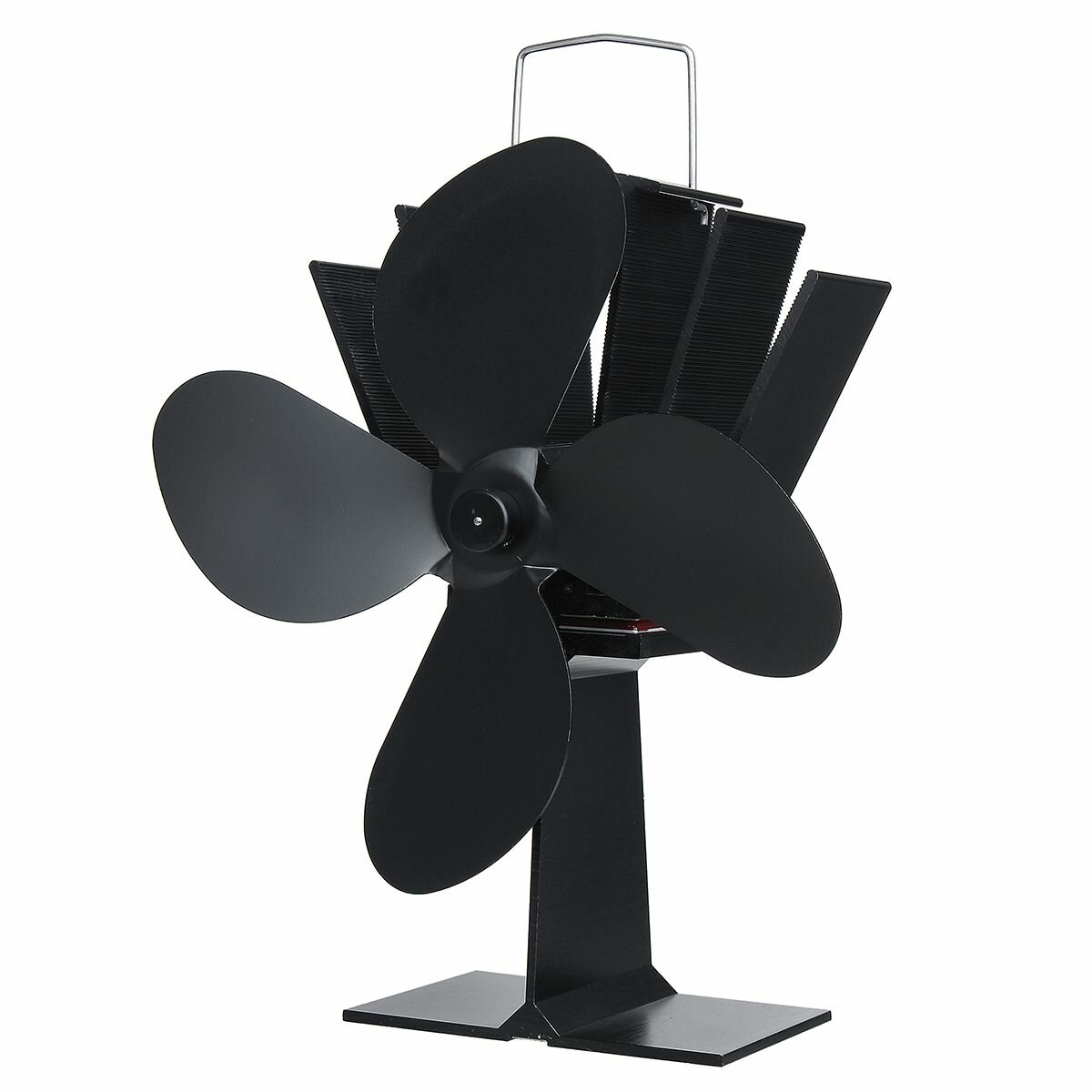 

4 Blade Heat Self-Power Wood Stove Fan Burner Efficient Fireplace Silent