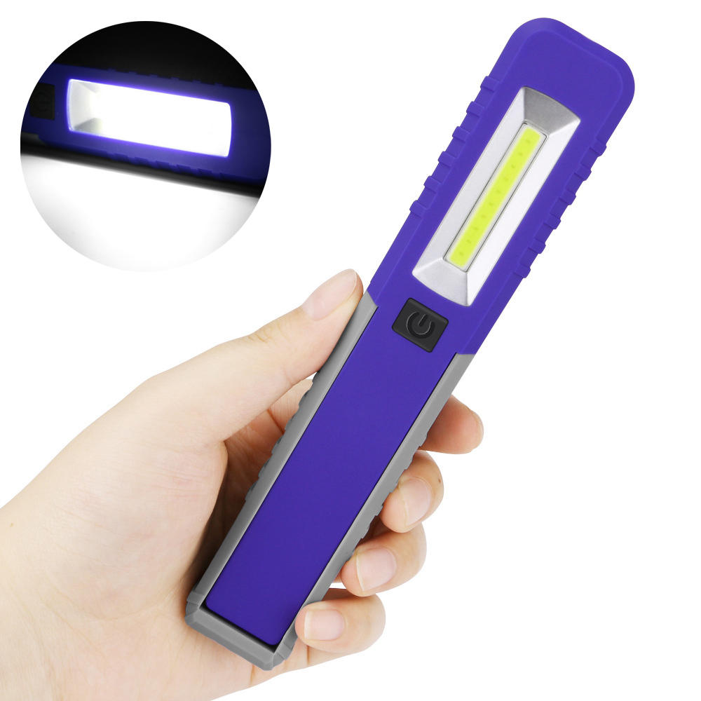 Draagbare Mini LED COB Inspectie Werklamp Batterij Aangedreven Magneet Camping Zaklamp Zaklamp