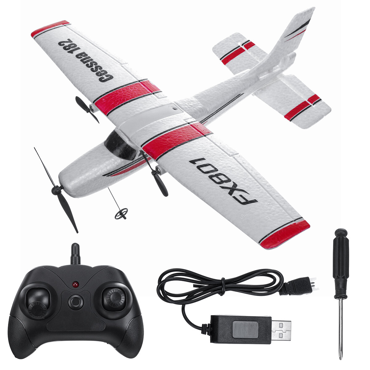 FX801 2.4GHz 2CH 530mm Wingspan 6-Axis Gyroscope EPP Glider RC Airplane RTF for Beginners